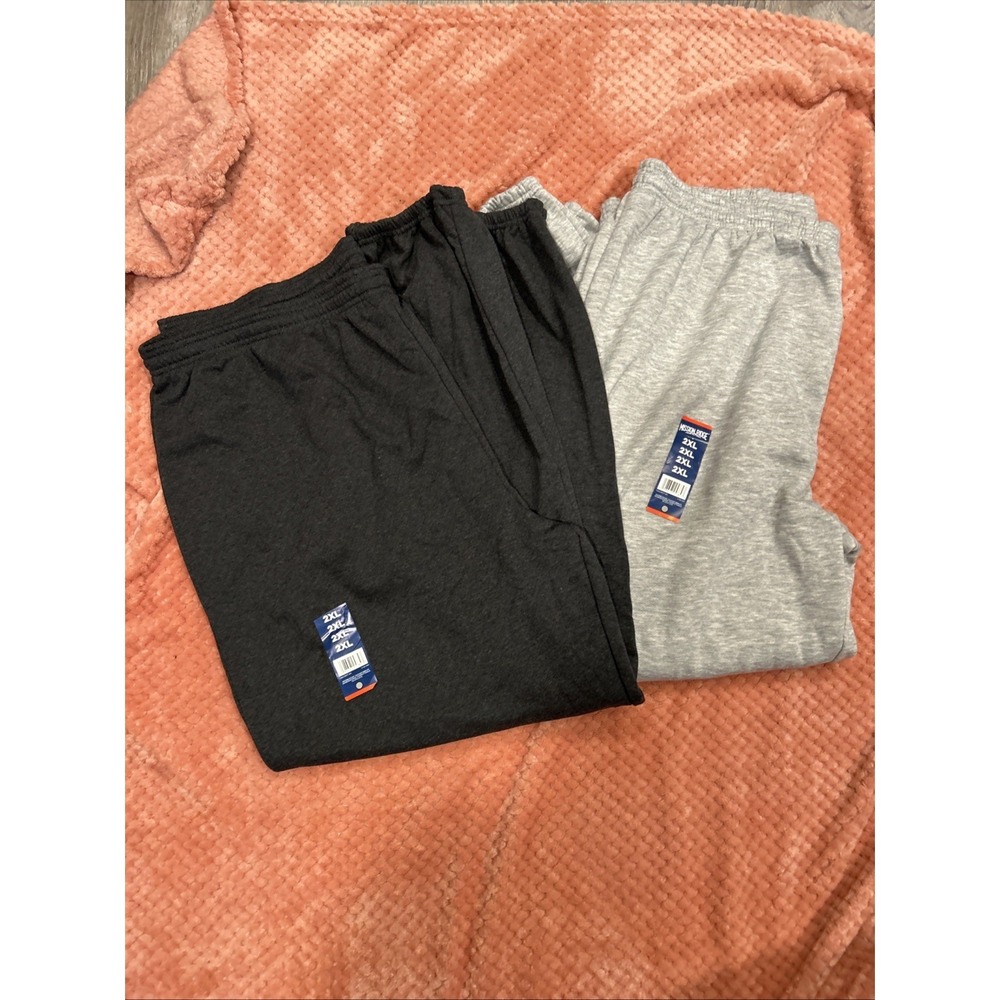 Mission Ridge Mens Dark & Light Gray Elastic Waist/‎ Cuffs Sweat Pants Size 2XL